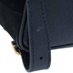 Pre Owned Gucci Black Suede/Leather Mini Bamboo Handle Backpack Bag