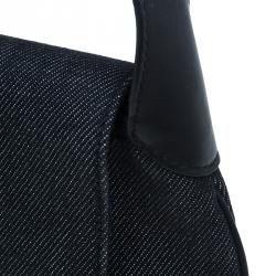 مملوكة مسبقًا Gucci Black Canvas GG Jackie baguette bag