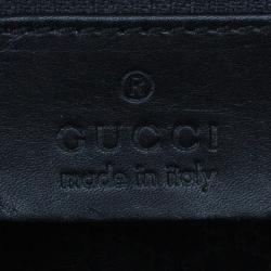 مملوكة مسبقًا Gucci Black Canvas GG Jackie baguette bag
