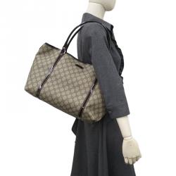 Pre Owned حقيبة غوتشي جوي كانفاس بيج و إيبوني GG أيناميل متوسطة