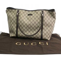 Pre Owned حقيبة غوتشي جوي كانفاس بيج و إيبوني GG أينام يل متوسطة