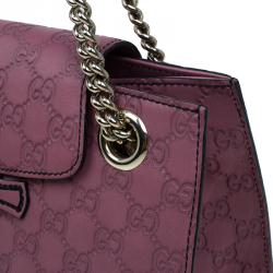 مملوكة مسبقًا Gucci Pink Guccissima Leather Large Emily Chain Shoulder Bag