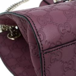 مملوكة مسبقًا Gucci Pink Guccissima Leather Large Emily Chain Shoulder Bag