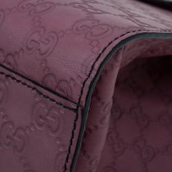 مملوكة مسبقًا Gucci Pink Guccissima Leather Large Emily Chain Shoulder Bag