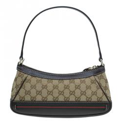 Pre Owned Gucci Beige/Brown GG Canvas Small Mayfair Bow Shoulder Bag
