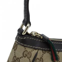 Pre Owned Gucci Beige/Brown GG Canvas Small Mayfair Bow Shoulder Bag