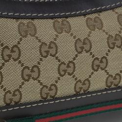 Pre Owned Gucci Beige/Brown GG Canvas Small Mayfair Bow Shoulder Bag