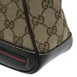 Pre Owned Gucci Beige/Brown GG Canvas Small Mayfair Bow Shoulder Bag