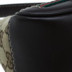 Pre Owned Gucci Beige/Brown GG Canvas Small Mayfair Bow Shoulder Bag