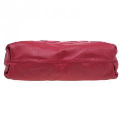 مملوكة مسبقًا حقيبة يد هوبو غوتشي سوهو جلد عجل حصوي حمراء 