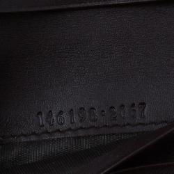 Pre Owned Gucci Brown Monogram Leather Compact Wallet