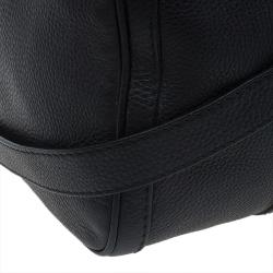 مملوكة مسبقًا Gucci Black Leather Medium Vintage Web Boston Bag