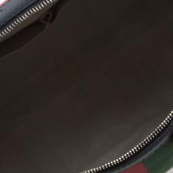 مملوكة مسبقًا Gucci Black Leather Medium Vintage Web Boston Bag