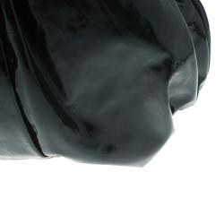 Pre Owned Gucci Black Patent Leather Large Hysteria Hobo