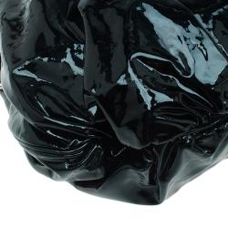 Pre Owned Gucci Black Patent Leather Large Hysteria Hobo