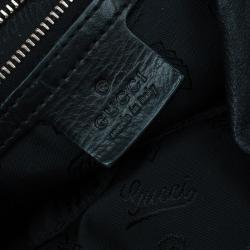 Pre Owned Gucci Black Patent Leather Large Hysteria Hobo