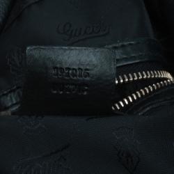 Pre Owned Gucci Black Patent Leather Large Hysteria Hobo