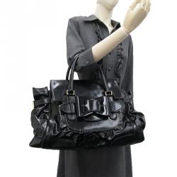 مملوكة مسبقًا حقيبة غوتشي لارج كوين جلد ديالوكس أسود