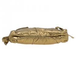 Pre Owned Gucci Gold Leather Mini Hysteria Clutch