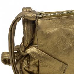 Pre Owned Gucci Gold Leather Mini Hysteria Clutch