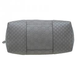 Pre Owned حقيبة غوتشي بريي جلد غوتشيسيما رصاصي بيد علوية متوسطة