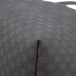 Pre Owned حقيبة غوتشي بريي جلد غوتشيسيما رصاصي بيد علوية متوسطة