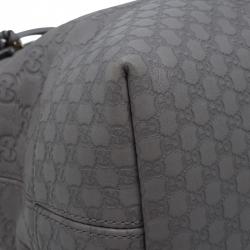 Pre Owned حقيبة غوتشي بريي جلد غوتشيسيما رصاصي بيد علوية متوسطة