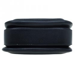 Pre Owned Gucci Black Leather Small New Bamboo Top Handle Bag