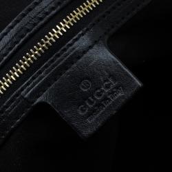 مملوكة مسبقًا Gucci Black GG Canvas Medium Horsebit Pelham Shoulder Bag