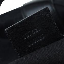 مملوكة مسبقًا Gucci Black GG Canvas Medium Horsebit Pelham Shoulder Bag