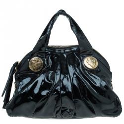 Gucci Black Patent Leather Hysteria Satchel