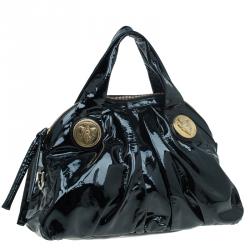 Gucci Black Patent Leather Hysteria Satchel