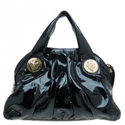 Gucci Black Patent Leather Hysteria Satchel