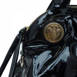 Gucci Black Patent Leather Hysteria Satchel