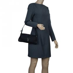 مملوكة مسبقًا حقيبة كتف غوتشي آبي كانفاس GG أسود صغيرة