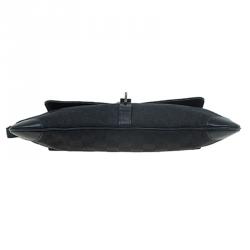 مملوكة مسبقًا حقيبة كتف غوتشي آبي كانفاس GG أسود صغيرة