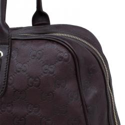 مملوكة مسبقًا Gucci Dark Brown Guccissima Leather Large Princy Boston Bag