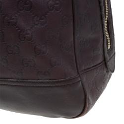 مملوكة مسبقًا Gucci Dark Brown Guccissima Leather Large Princy Boston Bag