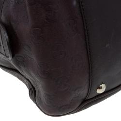 مملوكة مسبقًا Gucci Dark Brown Guccissima Leather Large Princy Boston Bag