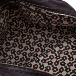 مملوكة مسبقًا Gucci Dark Brown Guccissima Leather Large Princy Boston Bag