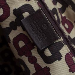 مملوكة مسبقًا Gucci Dark Brown Guccissima Leather Large Princy Boston Bag