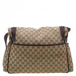 Gucci Beige/Ebony GG Canvas Diaper Bag