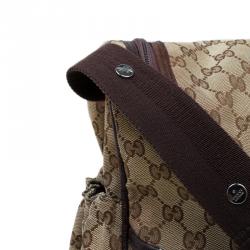 Gucci Beige/Ebony GG Canvas Diaper Bag