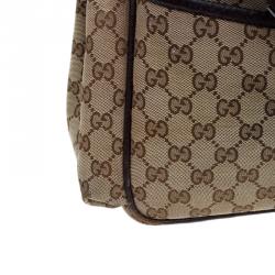 Gucci Beige/Ebony GG Canvas Diaper Bag