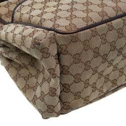 Gucci Beige/Ebony GG Canvas Diaper Bag