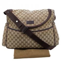 Gucci Beige/Ebony GG Canvas Diaper Bag