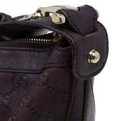 Pre Owned Gucci Brown Guccissima Leather Web Studded Pelham Horsebit Messenger Bag