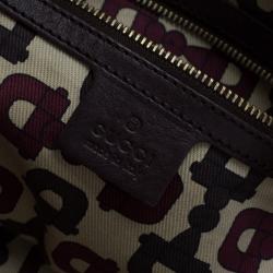 Pre Owned Gucci Brown Guccissima Leather Web Studded Pelham Horsebit Messenger Bag