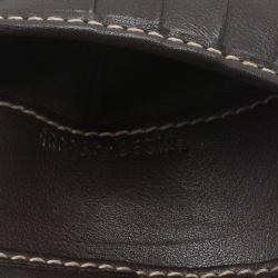 مملوكة مسبقًا Gucci Beige Guccissima Canvas and Brown Leather French Wallet