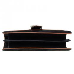 مملوكة مسبقًا Gucci Black Suede Medium 1973 Double G Shoulder Flap Bag